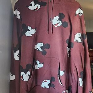 Disney Maroon Mickey Mouse Hoodie